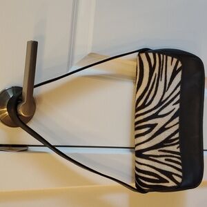 M. London Black Leather Shoulder Bag